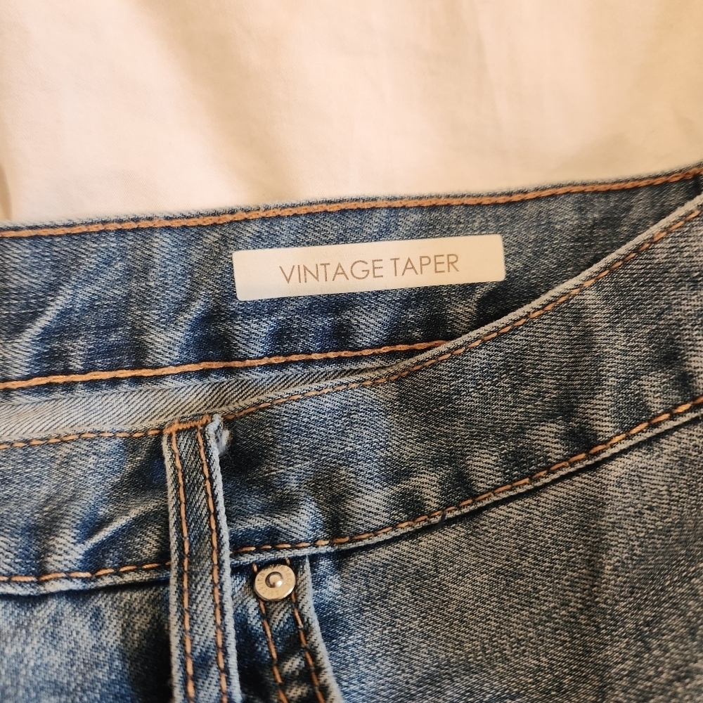 Vintage America Button Fly Jeans Women’s Size 32 Distressed Fringe Cuff Convert - Picture 6 of 16